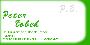 peter bobek business card